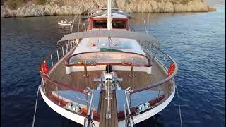 Gulet charter Turkey quotSu perisi Cquot Luxury 3 cabins motor sailer bodrum [upl. by Nwahsek]