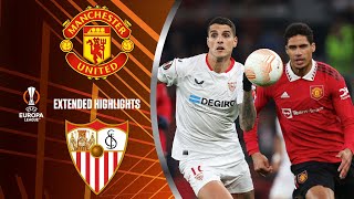 Man United vs Sevilla Extended Highlights  UEL QuarterFinals  Leg 1  CBS Sports Golazo [upl. by Falito132]