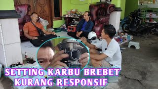 SETTING KARBU MIO BOROS BREBET TIDAK RESPONSIF dan BUSI HITAM [upl. by Goodyear896]