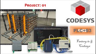 PLC Project Factory IO wiht Codesys A to B codesys plc sps hmiprogramming hazaragi [upl. by Mayrim]