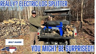 BILT HARD Log Splitter 65 Ton Electric Log Splitter TEST and REVIEW [upl. by Nikos]