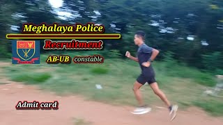 Running practice for Meghalaya Police recruitment  Admit card [upl. by Ertnod]