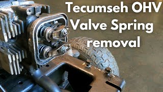 Valve Spring removal on a 125hp Tecumseh OHV engine [upl. by Ysac]