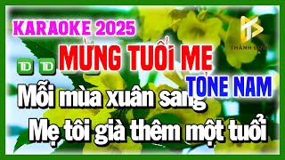 MỪNG TUỔI MẸ Karaoke Cha Cha TONE NAM Nhạc Sống 2025  Karaoke Tình Quê [upl. by Lindy947]