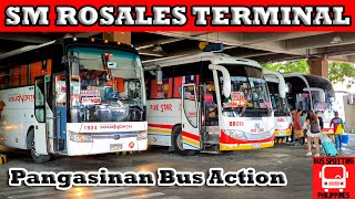 SM ROSALES TRANSPORT TERMINAL  PANGASINAN BUS ACTION [upl. by Ahsinav]