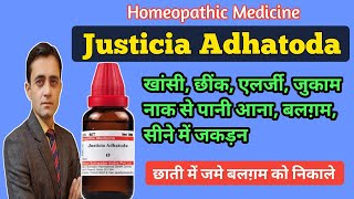 Justicia Adhatoda mother tincture uses  Homeopathic medicine justicia adhatoda for cough [upl. by Kistner]