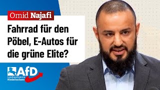 Fahrrad für den Pöbel EAutos für die grüne Elite – Omid Najafi AfD [upl. by Ariamo]