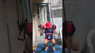 Fitness at Home right to left single arm dumbbell push press Superset with Dumbbell thruster [upl. by Dnomaj]