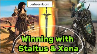 Gold II Live Arena Jan 2325 3W1L 4 Staltus Keeps Winning Alongside Xena  Raid Shadow Legends [upl. by Runck668]