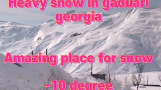 Heavy snowfall in gaduari Georgia 🇬🇪 [upl. by Auohc]