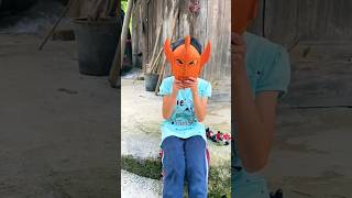 bro made a wooden ghost mask😍mini wood toywoodworking art skillwoodhand carftsshortsytshorts [upl. by Parent]