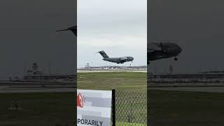 C 17 landing at DFW aviation airport aviationlovers planespotting landing [upl. by Adelaja443]