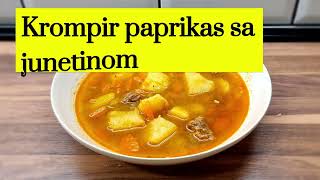 Krompir paprikas sa junetinom  rucak recepti [upl. by Eriha]