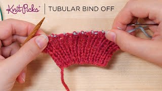 Sewn Tubular Bind Off for Knit Ribbing  Knitting Tutorial [upl. by Yerroc547]