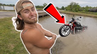 We Found A MOTORCYCLE Magnet Fishing [upl. by Arreit]