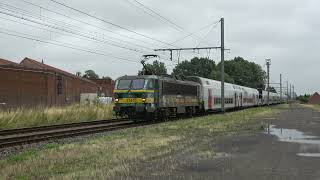 NMBS HLE2708 met M5 rijtuigen komen door station Anzegem [upl. by Meyer]