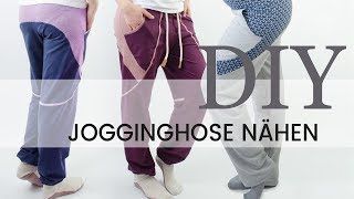 Jogginghose quotFeierabendHeldinquot nähen  DIY Tutorialtime I Hilli Hiltrud [upl. by Ariday]