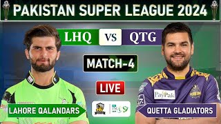 PSL LIVE  LAHORE QALANDARS VS QUETTA GLADITORS MATCH 4 LIVE COMMENTARY  LQ vs QG LIVE [upl. by Nnep]