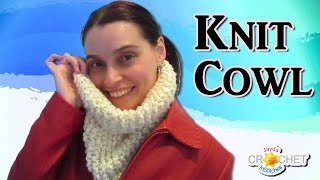 Easy Knit Cowl for Beginners Pattern amp Tutorial [upl. by Sakmar77]