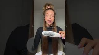 Let’s straighten my HUGE curly hair with my new hair tool curlyhair hairtutorial hair [upl. by Nanoc535]