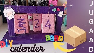 ✨ How to Make a Beautiful Calendar With Cardboard  DIY Desk Calendar  DIY Calendar 🗓️  Handmade [upl. by Eanwahs]