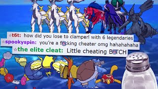 TOXIC SALTY NOOBS call me a CHEATER FUNNY POKEMON SHOWDOWN SALT [upl. by Jalbert]