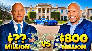 Vin diesel vs The Rock  Who is RICHER in 2024 [upl. by Georas]