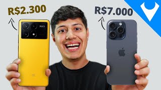 veja POCO X6 PRO vs iPhone 15 PRO  QUAL MELHOR para você Comparativo [upl. by Hinson216]