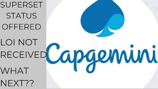 capgemini Superset status showing offered  LOI received not receivedWhat next capgeminihiring [upl. by Daniela]