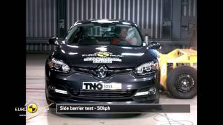 Euro NCAP Crash Test of Renault Megane Hatch reassessment 2014 [upl. by Mellar747]