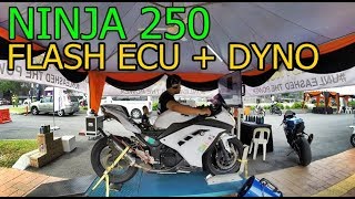 KAWASAKI NINJA 250  Woolich Racing ECU REFLASH  DYNO TUNE [upl. by Anayek]