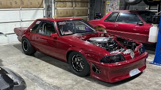 Fitting a Schoneck hood on LS Foxbody mustang [upl. by Turley]