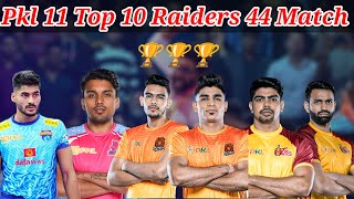 pro kabaddi session 11 Top 10 Raiders After 44 matches  Top 10 Raiders in pkl 11 [upl. by Cherry]