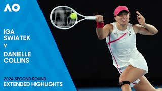 Iga Swiatek v Danielle Collins Extended Highlights  Australian Open 2024 Second Round [upl. by Alekat287]