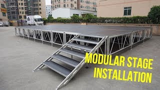 Aluminum StageMobile StageEvent Portable Stage System TourGo [upl. by Iolanthe]