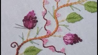 Arranjo de Flores bordadas à mão superfácil  Bordado Livre  Bordado para iniciantes  Embroidery [upl. by Kondon]