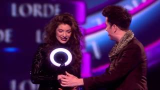 Lorde wins International Female Solo Artist  BRITs Acceptance Speeches [upl. by Yruj]