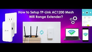 How to Setup TPLink AC1200 Mesh WiFi Range Extender  StepbyStep Guide [upl. by Devol170]