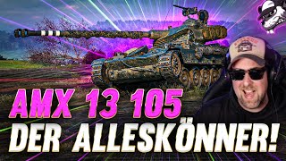 Oben an der Spitze AMX 13 105  Der Alleskönner WoT  Gameplay  Deutsch [upl. by Quickman921]