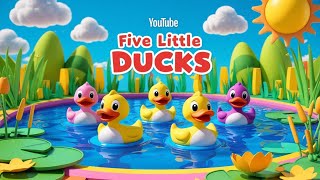 🦆 Sing Along 5 Little Ducks Go Quacking  Fun Nursery Rhymes for Kids 🎶✨ [upl. by Alec]