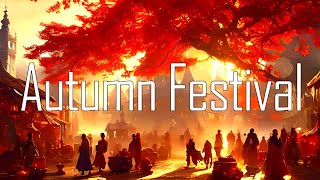 Autumn Festival  Fantasy Harvest Festival Ambience  1 Hour Medieval Market Ambient Music ASMR [upl. by Burne42]