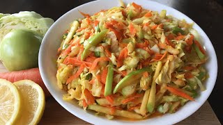 Cabbage Carrot and Apple Salad Recipes HealthyCrunchy And Refreshing Salad For Weight Loss [upl. by Pachton]