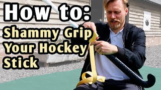 How to GRIP YOUR HOCKEY STICK With a Chamois Shammy Grip [upl. by Affrica192]