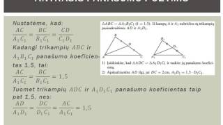 Panašiųjų trikampių požymiai 6 pamoka 9 klasei [upl. by Bradeord]