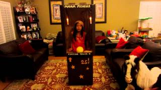 Cool Homemade Fortune Teller Machine Halloween Costume [upl. by Llenil]