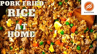 Pork Fried Rice  Teriyaki chicken  Blackstone Griddle Recipes [upl. by Warder]