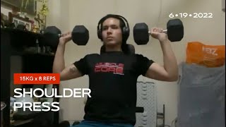 Shoulder Press  15kg x 8 Reps 70kg [upl. by Aniral]