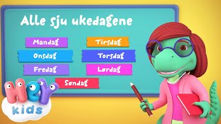 Ukedager på Norsk sang  HeyKids  Barnesanger på Norsk [upl. by Elladine482]