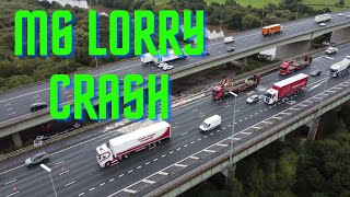 Lorry Falls off Viaduct on M6 [upl. by Rhyne223]