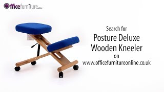 Posture Deluxe Wooden Kneeler Chair Features and User Guide [upl. by Sev613]